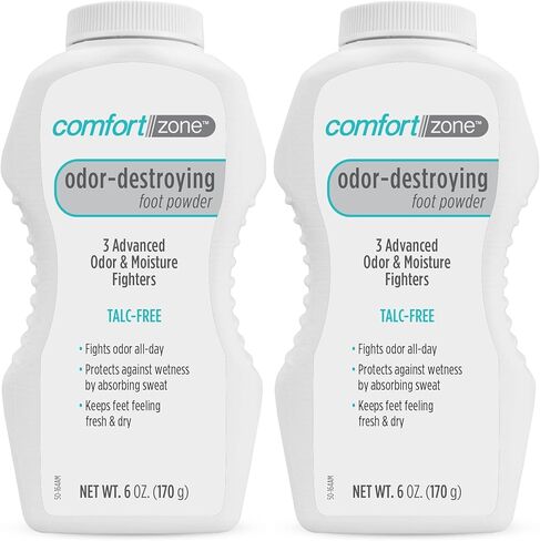 Comfort Zone Odor Destroying Foot Powder with Corn Starch, Heavy-Duty Odor & Moisture Protection in Kuwait