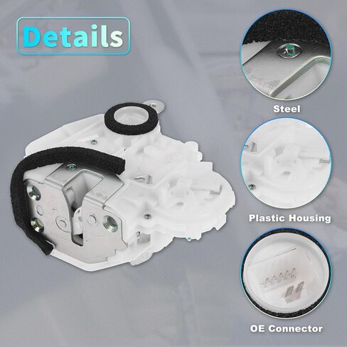 X AUTOHAUX بديل محرك قفل الباب الخلفي الأيسر للركاب من أجل Acura TL 2009-2014 لـ Acura TSX 2009-2014 لـ Acura MDX مجموعة مشغل مزلاج الباب رقم 72650STX305 أبيض in Saudi Arabia