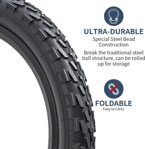 YUNSCM 2-PCS 16" Bike Tires 16 x 1.95/53-305 and 16" Bike Tubes Schrader Valve Compatible with 16x1.75 16x1.90 16x1.95 16x2.0 Bicycle Tires and Tubes (P-1132) in Saudi Arabia