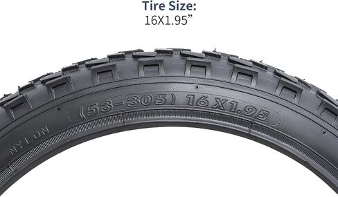 YUNSCM 2-PCS 16" إطارات الدراجة 16 x 1.95/53-305 و16" أنابيب الدراجة صمام شريدر متوافق مع إطارات وأنابيب الدراجات 16x1.75 16x1.90 16x1.95 16x2.0 (P-1132) in Saudi Arabia