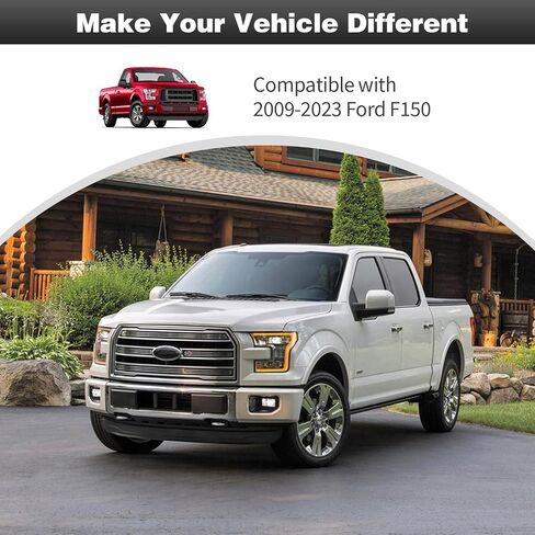 غطاء شعار الباب الخلفي من CheroCar، غطاء تزيين شارة خلفية لشعار صندوق السيارة الخلفي لسيارة Ford F150 2009-2023 (أسود مدخن) in Saudi Arabia