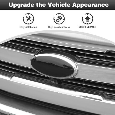 غطاء شعار الباب الخلفي من CheroCar، غطاء تزيين شارة خلفية لشعار صندوق السيارة الخلفي لسيارة Ford F150 2009-2023 (أسود مدخن) in Saudi Arabia