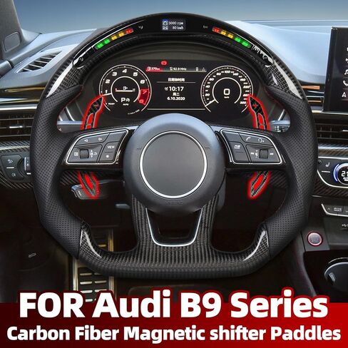 For Audi Magnetic Steering Wheel Paddle Shifter to B9 Series A1 A2 A3 A4 A5 A8 Q2 Q3 Q4 Q5 Q7 Q8 S1 S2 S3 S4 S5 SQ5 SQ7 SQ8 RS1 RS2 RS3 RS4 RS5 RSQ5 Carbon Fiber Paddle Shifter in Saudi Arabia