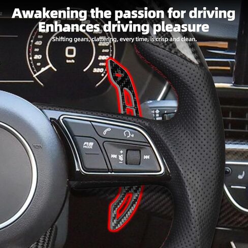 For Audi Magnetic Steering Wheel Paddle Shifter to B9 Series A1 A2 A3 A4 A5 A8 Q2 Q3 Q4 Q5 Q7 Q8 S1 S2 S3 S4 S5 SQ5 SQ7 SQ8 RS1 RS2 RS3 RS4 RS5 RSQ5 Carbon Fiber Paddle Shifter in Saudi Arabia