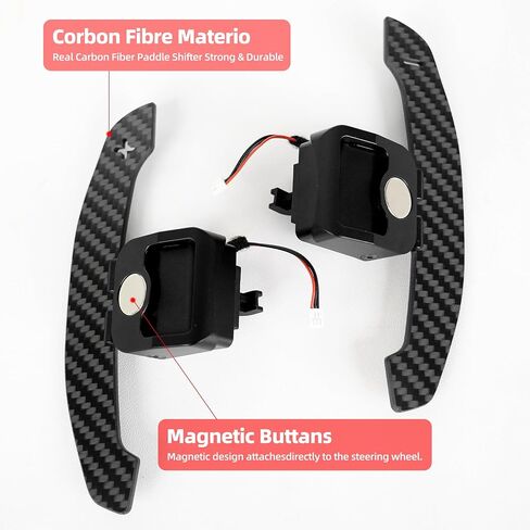 For Audi Magnetic Steering Wheel Paddle Shifter to B9 Series A1 A2 A3 A4 A5 A8 Q2 Q3 Q4 Q5 Q7 Q8 S1 S2 S3 S4 S5 SQ5 SQ7 SQ8 RS1 RS2 RS3 RS4 RS5 RSQ5 Carbon Fiber Paddle Shifter in Saudi Arabia