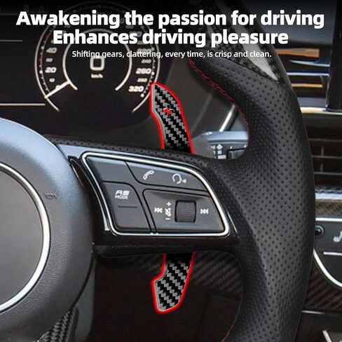 For Audi Magnetic Steering Wheel Paddle Shifter to B9 Series A1 A2 A3 A4 A5 A8 Q2 Q3 Q4 Q5 Q7 Q8 S1 S2 S3 S4 S5 SQ5 SQ7 SQ8 RS1 RS2 RS3 RS4 RS5 RSQ5 Carbon Fiber Paddle Shifter in Saudi Arabia