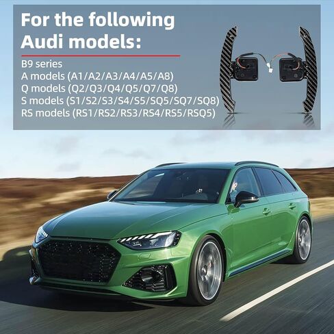 For Audi Magnetic Steering Wheel Paddle Shifter to B9 Series A1 A2 A3 A4 A5 A8 Q2 Q3 Q4 Q5 Q7 Q8 S1 S2 S3 S4 S5 SQ5 SQ7 SQ8 RS1 RS2 RS3 RS4 RS5 RSQ5 Carbon Fiber Paddle Shifter in Saudi Arabia