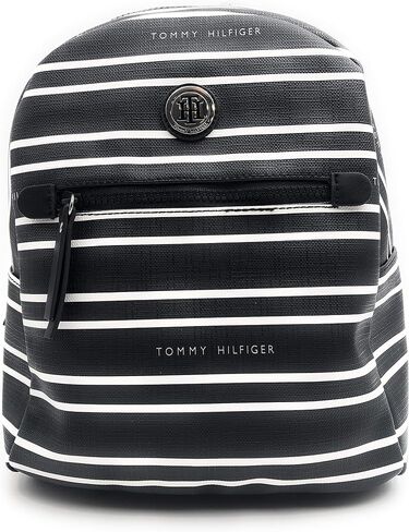 Tommy Hilfiger Women's Black Pink Striped Small Backpack Handbag Purse in Saudi Arabia