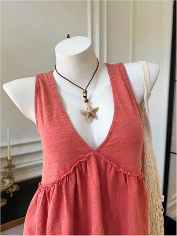المرأة العميق الخامس الرقبة Peplum تانك القمم القوس التعادل عارية الذراعين كشكش Babydoll Flowy عطلة الأعلى in Saudi Arabia