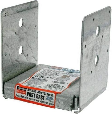 Simpson Strong-Tie - ABU66Z-10PK - ZMAX Galvanized 12-Gauge 6x6 Adjustable Post Base 10ct in Saudi Arabia