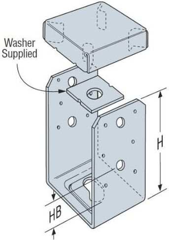 Simpson Strong-Tie - ABU66Z-10PK - ZMAX Galvanized 12-Gauge 6x6 Adjustable Post Base 10ct in Saudi Arabia