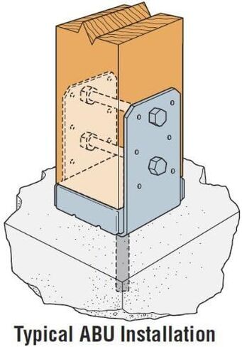 Simpson Strong-Tie - ABU66Z-10PK - ZMAX Galvanized 12-Gauge 6x6 Adjustable Post Base 10ct in Saudi Arabia