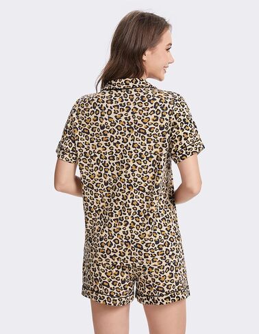 Women's Pajamas Set Family Matching Pj Short Sleeve Tops Shorts Pjs Button Down Sleepwear in Saudi Arabia