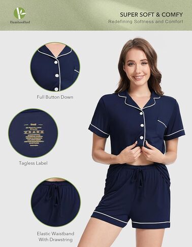 Women's Pajamas Set Family Matching Pj Short Sleeve Tops Shorts Pjs Button Down Sleepwear in Saudi Arabia