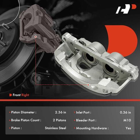 A-Premium Disc Brake Caliper Assembly with Bracket Compatible with Chevrolet Silverado 2500 HD, Silverado 3500 HD & GMC Sierra 2500 HD, Sierra 3500 HD, 2020-2025, Front Right Passenger Side in Saudi Arabia