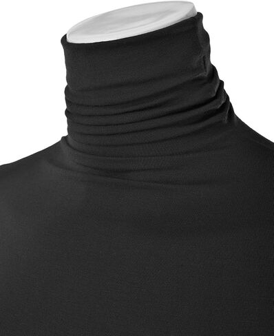 Women's Long Sleeve Turtleneck Light Weight Pullover Slim Fit T-Shirts Top (S-3XL) in Saudi Arabia