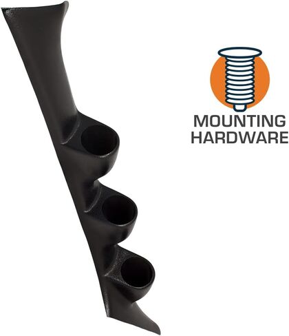 GlowShift Black Triple Pillar Gauge Pod Compatible with Mitsubishi Eclipse 1995-1999 - ABS Plastic - Mounts (3) 2-1/16" (52mm) Gauges to Vehicle's A-Pillar in Saudi Arabia