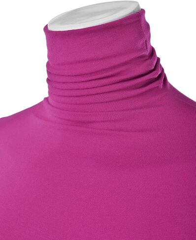 Women's Long Sleeve Turtleneck Light Weight Pullover Slim Fit T-Shirts Top (S-3XL) in Saudi Arabia