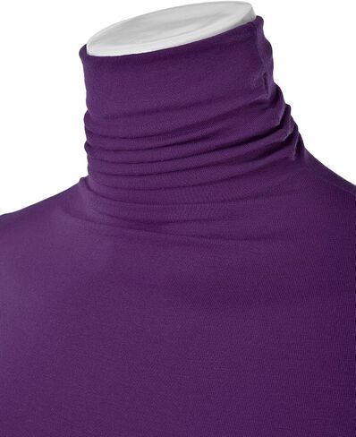 Women's Long Sleeve Turtleneck Light Weight Pullover Slim Fit T-Shirts Top (S-3XL) in Saudi Arabia