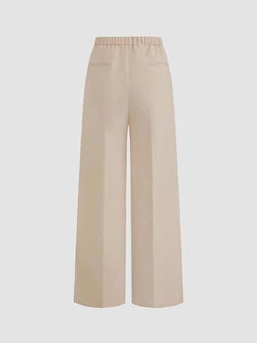 CIDER Dress Pants Women Mid Rise Belted Pocket Pleated Wide Leg Trousers in Saudi Arabia