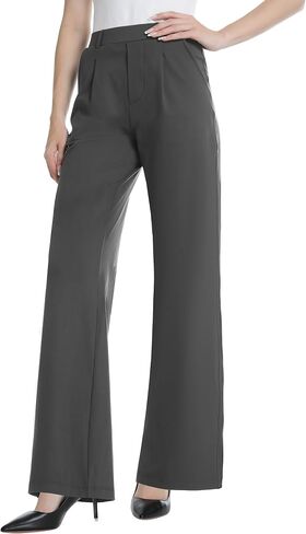 V VOCNI Women Dress Pants Wide Leg Work Pants High Waist Business Casual Stretchy Dressy Trousers Office Slacks in Saudi Arabia
