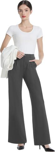 V VOCNI Women Dress Pants Wide Leg Work Pants High Waist Business Casual Stretchy Dressy Trousers Office Slacks in Saudi Arabia
