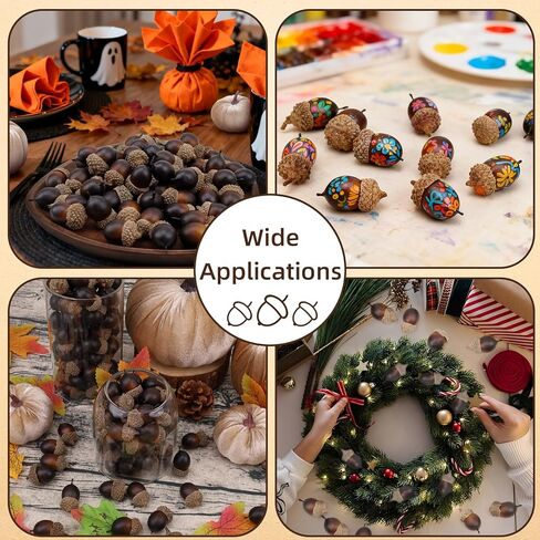 Gresorth 50pcs High Grade Artificial White Acorn Decoration Fake Acorns for Home Wedding Decor Vase Filler DIY Table Crafting Material in Kuwait