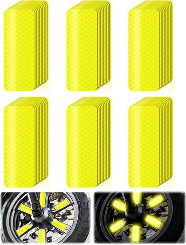 60 قطعة من الملصقات العاكسة، ملصق تحذيري عاكس للسلامة، ملصقات الدراجة، عاكسات صندوق البريد، ملصقات عاكسة للملابس، ملصقات خوذة عاكسة (أصفر) in Kuwait