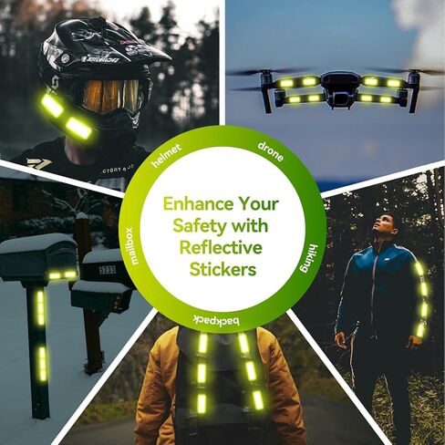 60 قطعة من الملصقات العاكسة، ملصق تحذيري عاكس للسلامة، ملصقات الدراجة، عاكسات صندوق البريد، ملصقات عاكسة للملابس، ملصقات خوذة عاكسة (أصفر) in Kuwait