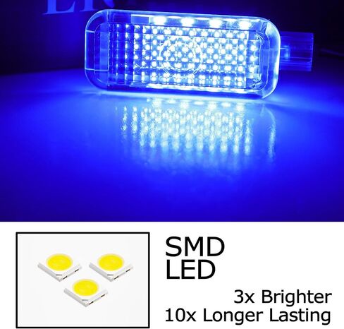 iJDMTOY عدسة شفافة لامعة باللون الأحمر LED للقدم، عتبة الباب، مصابيح جانبية/تحت الباب، صندوق القفازات أو مصابيح شحن صندوق السيارة، متوافقة مع Audi A1 A3 A4 A5 A6 A7 A8 Q3 Q4 Q5 Q7 Q8 in Saudi Arabia