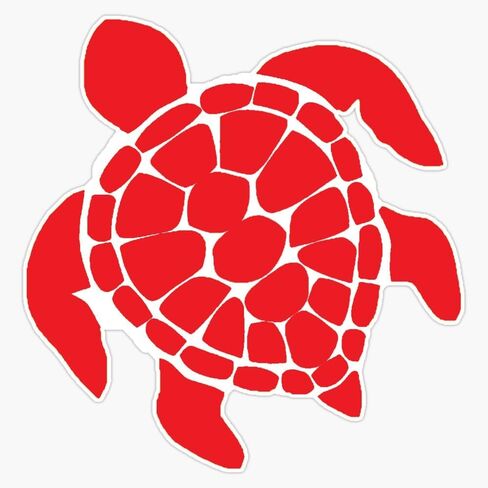 Red Turtle Vinyl Sticker Waterproof Decal Laptop Wall Window Bumper Sticker 5" in Saudi Arabia