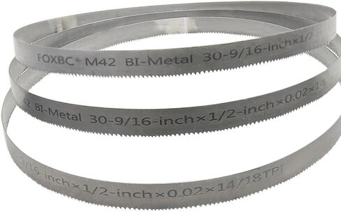 FOXBC 30-9/16 inch Bandsaw Blades 8/10 TPI, Replacement for Milwaukee 48-39-0630 Metal Band Saw, 30-9/16" x 1/2" x .020", 3-Pack in Saudi Arabia