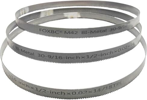 FOXBC 30-9/16 inch Bandsaw Blades 8/10 TPI, Replacement for Milwaukee 48-39-0630 Metal Band Saw, 30-9/16" x 1/2" x .020", 3-Pack in Saudi Arabia