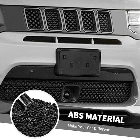 Jimen for Grand Cherokee License Plate Frame, Front Plate Mount Tag Holder Bracket Fit for Jeep Grand Cherokee 2017-2023 in Saudi Arabia