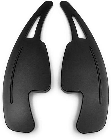 HIBEYO 2PCS/Pair for Audi TT Q7 R8 A6 S5 A4 B9 A5 Q2 S3 S4 TTS Q5 Q3 A6L 2018 2017 Sports Black CNC Billet Aluminum Steering Wheel Larger Paddle Shifter Extension Covers Replacement Paddle Shift in Saudi Arabia