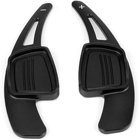 HIBEYO 2PCS/Pair for Audi TT Q7 R8 A6 S5 A4 B9 A5 Q2 S3 S4 TTS Q5 Q3 A6L 2018 2017 Sports Black CNC Billet Aluminum Steering Wheel Larger Paddle Shifter Extension Covers Replacement Paddle Shift in Saudi Arabia