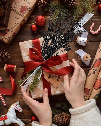 20PCS Glitter Artificial Curly Berry Stems Ornaments Fake Christmas Candy Picks Decorative Glitter Sticks Branches Combo Set for Xmas Tree Wreath Crafts Vase Filler Home Decor (Gold) in Kuwait