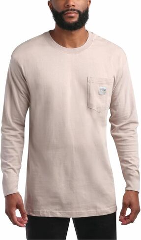 Bass Creek Outfitters Mens Long Sleeve Shirt - Heavyweight Crewneck Long Sleeve Work Shirts for Men with Pocket Tee (M-XXL) in Kuwait
