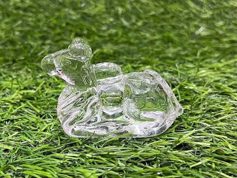 Natural Crystal Sphatik Shivling with Nandi for Puja, Table-Home Decor, Car Dashboard and Gift (Size 5cm Approx) in Saudi Arabia