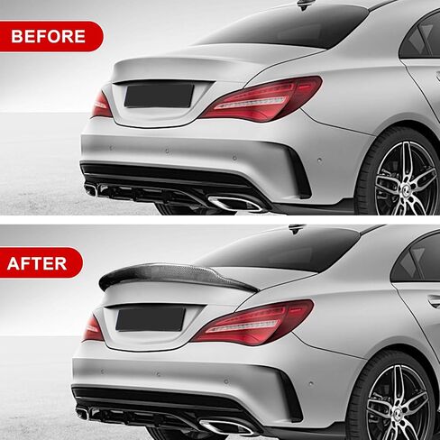Real Carbon Fiber Rear Spoiler Wing Compatible with 2014-2019 Mercedes-Benz CLA-Class C117, Trunk Spoiler for CLA 250 CLA 45 AMG in Saudi Arabia