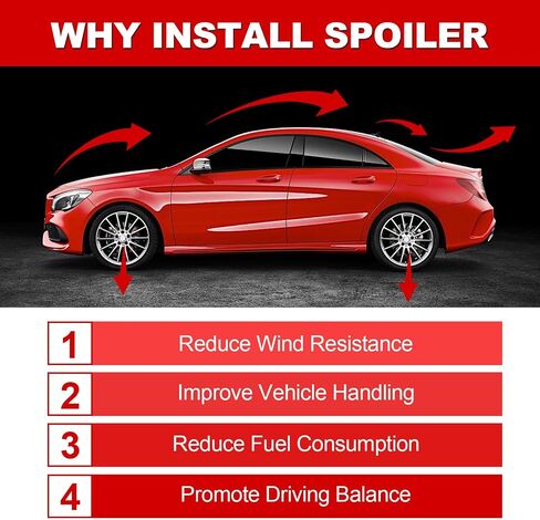 Real Carbon Fiber Rear Spoiler Wing Compatible with 2014-2019 Mercedes-Benz CLA-Class C117, Trunk Spoiler for CLA 250 CLA 45 AMG in Saudi Arabia