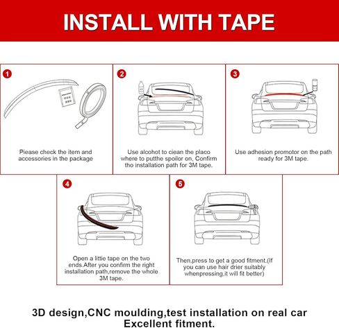 Real Carbon Fiber Rear Spoiler Wing Compatible with 2014-2019 Mercedes-Benz CLA-Class C117, Trunk Spoiler for CLA 250 CLA 45 AMG in Saudi Arabia