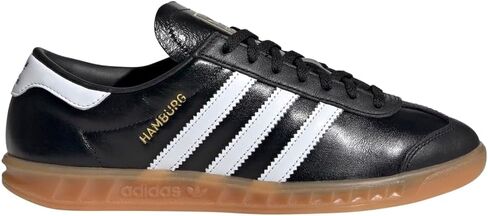 حذاء رياضي نسائي هامبورغ برباط من adidas - كاجوال - أسود - مقاس 8 M in Saudi Arabia
