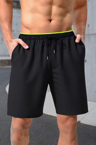 Men's Lightweight Athletic Shorts Elastic Waist with Pockets for Gym in Saudi Arabia
