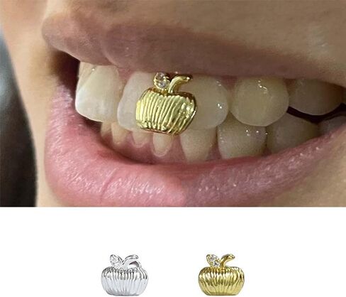 grills for your teeth Rhinestones Punk Gold Plated Silver Grills Hip-Hop Jewelry Gift for Men Women party Daily Wear in Saudi Arabia