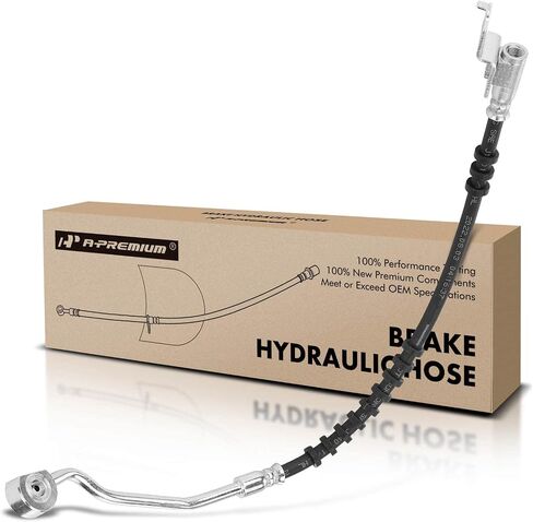 A-Premium Front Passenger Brake Hydraulic Hose Compatible with Jeep Models - Wrangler 1990 1991 1992 1993 1994 1995 - Replace# 52008778AC in Saudi Arabia