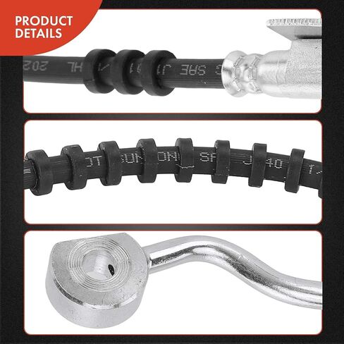 A-Premium Front Passenger Brake Hydraulic Hose Compatible with Jeep Models - Wrangler 1990 1991 1992 1993 1994 1995 - Replace# 52008778AC in Saudi Arabia