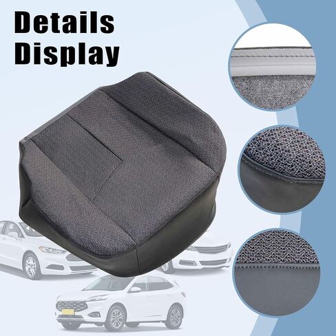 غطاء مقعد من القماش بديل للسائق والراكب من الجانب السفلي والعلوي من SecosAutoparts باللون الرمادي الداكن متوافق مع Chevy Silverado GMC Sierra 2003 2004 2005 2006 2007 in Saudi Arabia