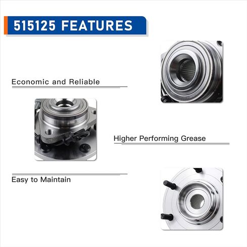 PAROD Pair of 2 Front 515125 4WD Wheel Hub Bearing Assembly Fit for 2008-2010 Infiniti QX56, 2008-2012 Nissan Armada, Titan 6Lugs w/ABS in Saudi Arabia