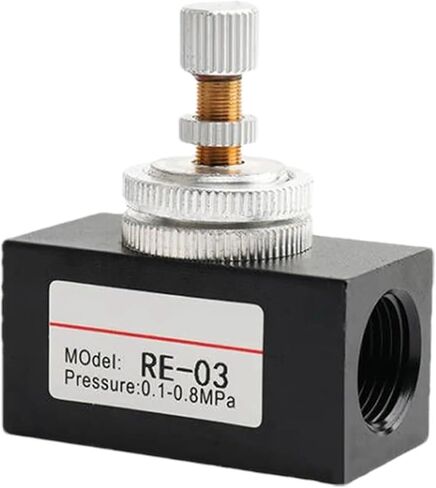 1PCS RE-01-02-03-04 Pneumatic Air Flow Adjustment Control Valve Tracheal Speed Regulating Valve One-Way Throttle Valve(RE-02) in Saudi Arabia